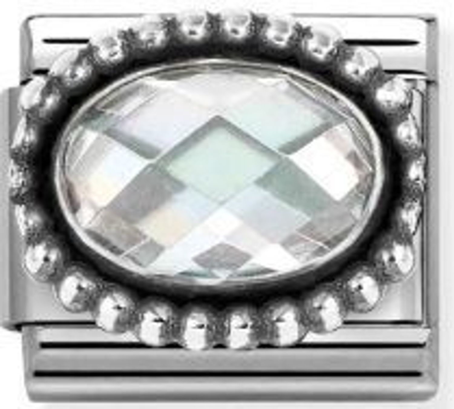 Nomination Link 925 zawieszka srebro Biała cyrkonia 330607 010.jpg